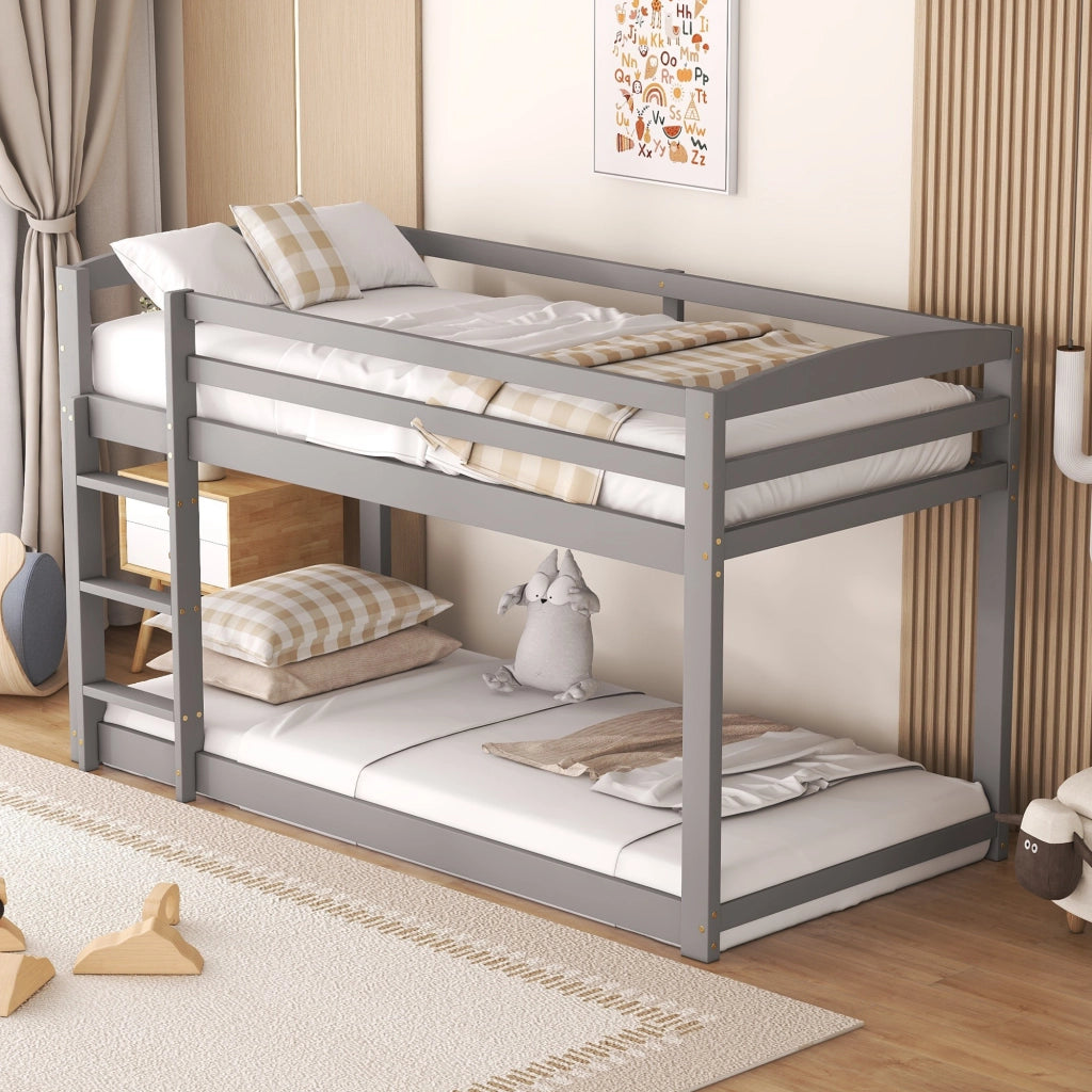 Letto a castello funzionale in pino 90x200 cm