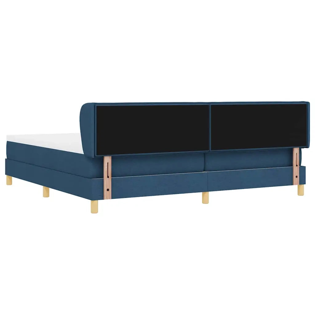 Letto a molle con materasso Blu 200 x 200 cm Tessuto 3340177