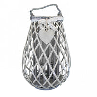 Lanterna Simonne   in Vimini Grigio