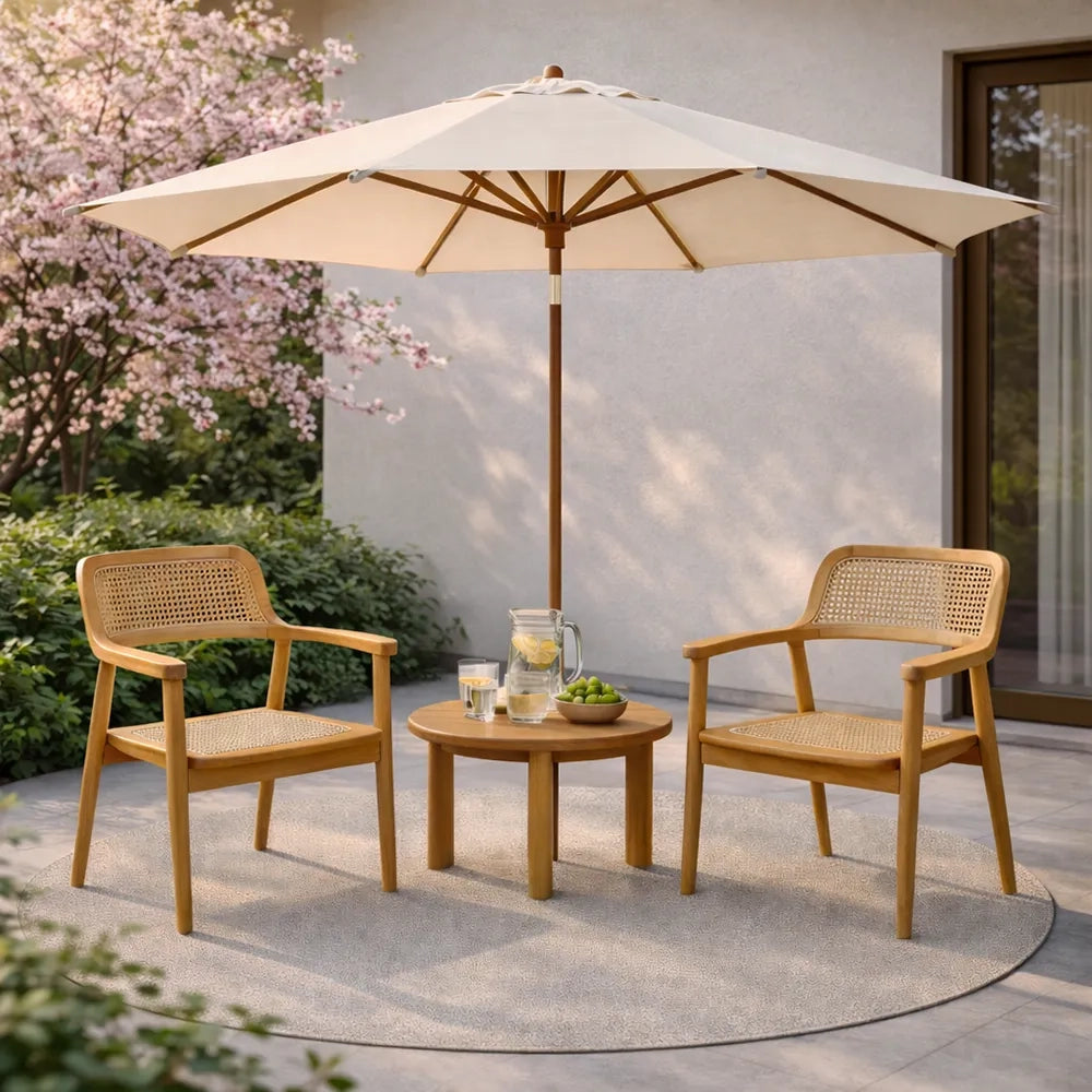 Set 2 Sedie da Giardino in Legno Teak -Malacca