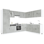 Set Mobili da Cucina 14 pz Porto Grigio Cemento in Truciolato