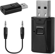 Adattatore Bluetooth, Adattatore USB 5., Ricevitore Bluetooth 4-in-1, Trasmettitore e ricevitore Bluetooth mini-USB plug-and-play per PC, laptop, casco, auto