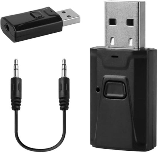 Adattatore Bluetooth, Adattatore USB 5., Ricevitore Bluetooth 4-in-1, Trasmettitore e ricevitore Bluetooth mini-USB plug-and-play per PC, laptop, casco, auto