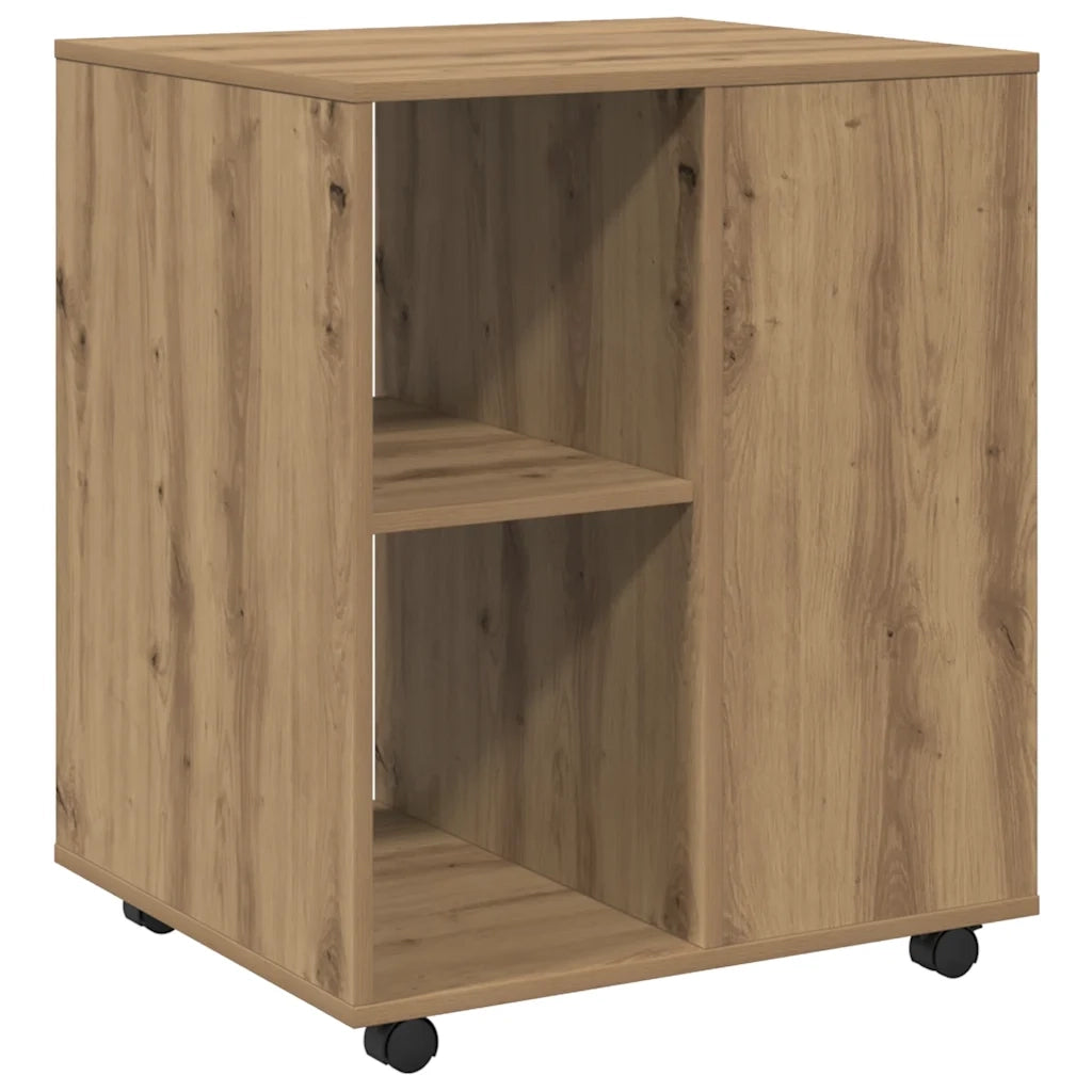 Armadietto con Ruote Rovere Artigianale 60x53x72 cm Truciolato 856659
