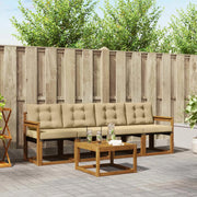 Set di divani da esterno con cuscino 5 pcs Naturale e Beige 3368372