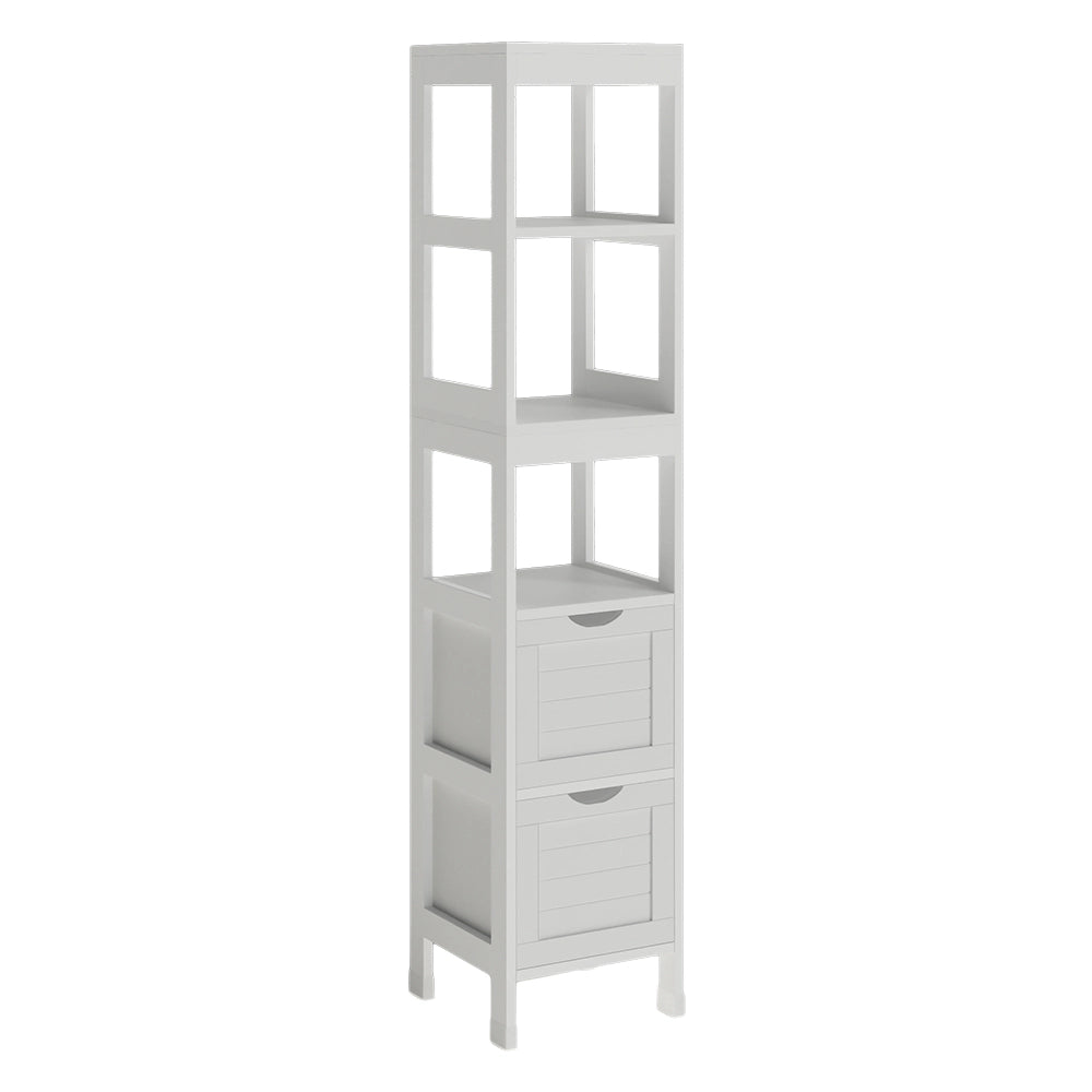 Vicco Armadio per il bagno Bianco 30 x 144 cm con 2 cassetti