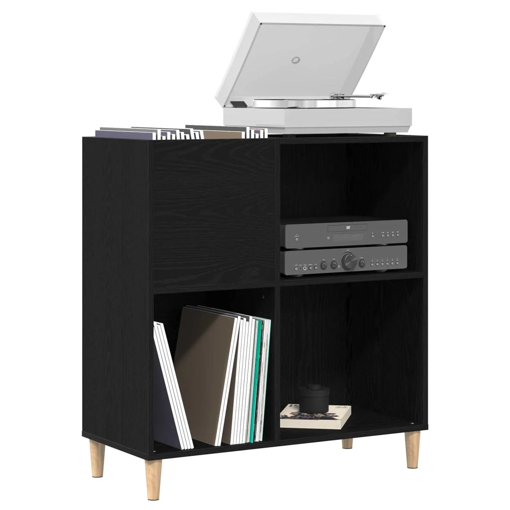 Mobile porta vinili Rovere Nero 84,5 x 38 x 89 cm 862870