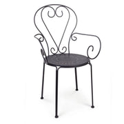Sedia da Giardino Esterno Pranzo in Metallo Acciaio Terrazzo Impilabile Etienne Colore principale: Grigio scuro