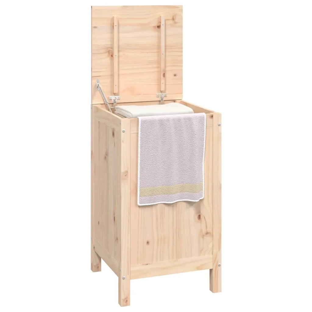 Contenitore per Bucato 44x44x76 cm Legno Massello Pino 823574
