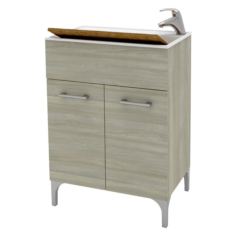 MOBILE LAVATOIO 'LENA' cm 60 x 50 x h.84 - rovere grigio  - SAVINIDUE