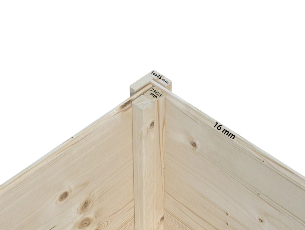 Casetta in legno non trattato Toby 180x192 cm