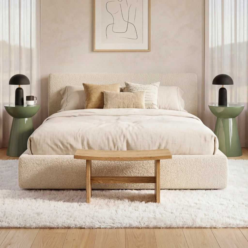 IDMarket - Set di 2 tavolini rotondi, tavolini da salotto, comodini ODETTE da 30 cm in metallo verde kaki