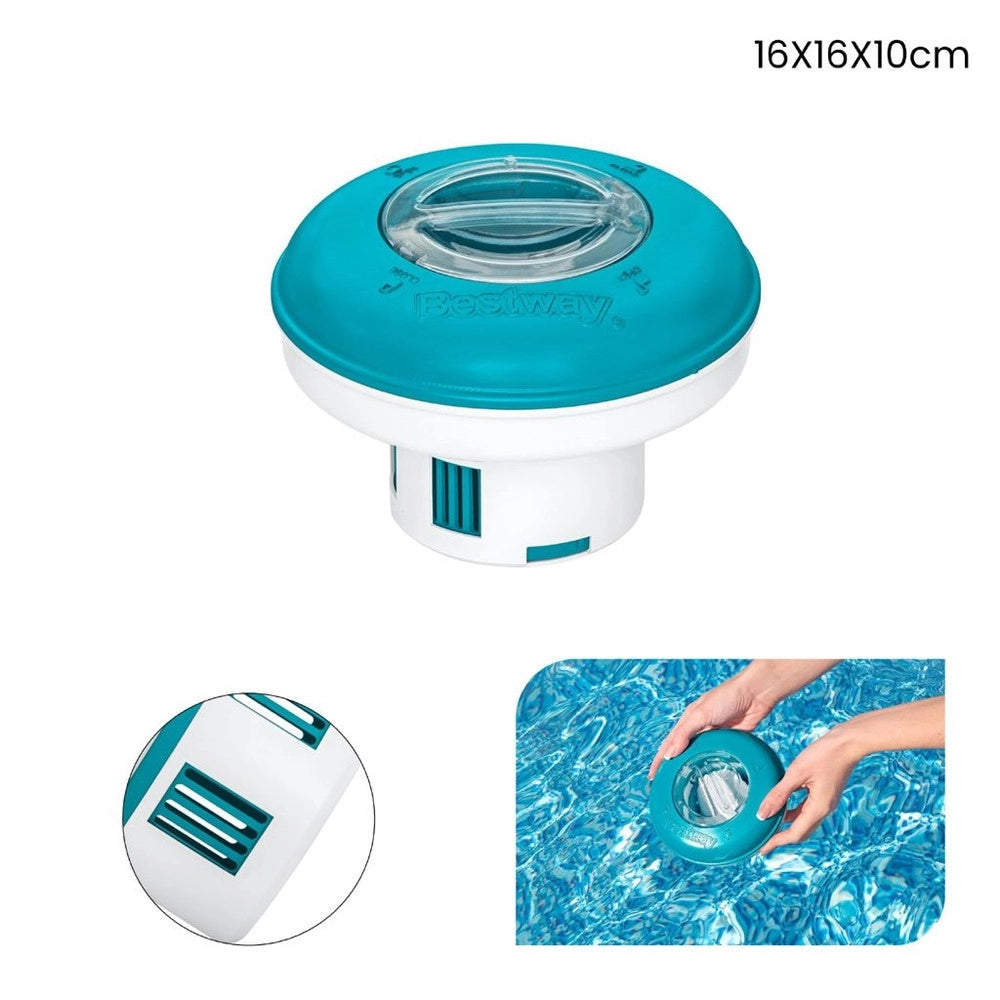 Trade Shop - Dispenser Dosatore Per Cloro Galleggiante Da 16.5cm Trattamento Acqua Piscina 58769 -