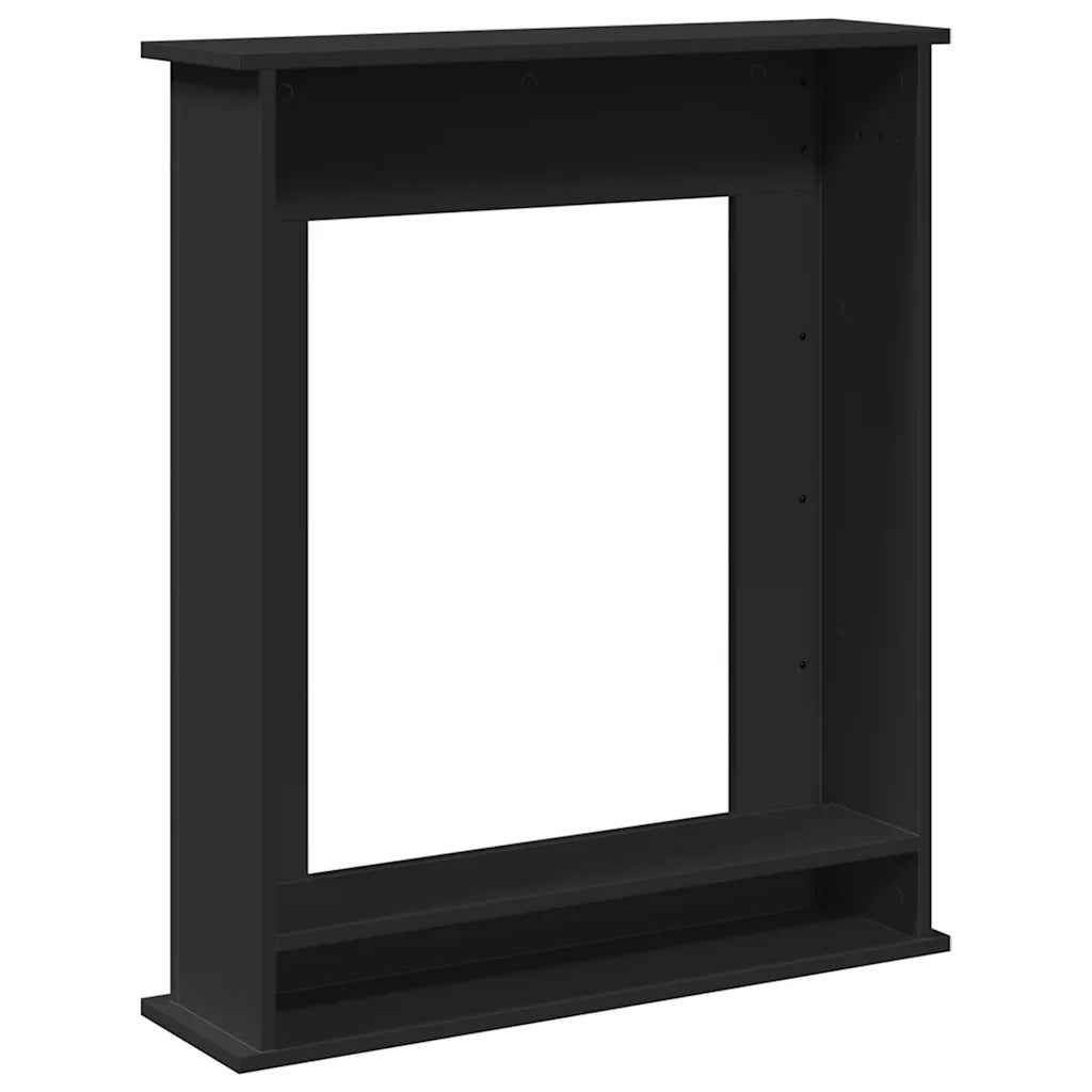 Cornice per Camino Nera 75x20x87,5 cm in Truciolato CFW9342264
