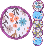 Cuscino da Lattazione Pannolli per Donne - Cuscino da Lattazione Lavabile - Comprese per Allattamento - TPU rivestito di tessuto di cotone stampato - Set di 6 compressori da lattazione lavabili