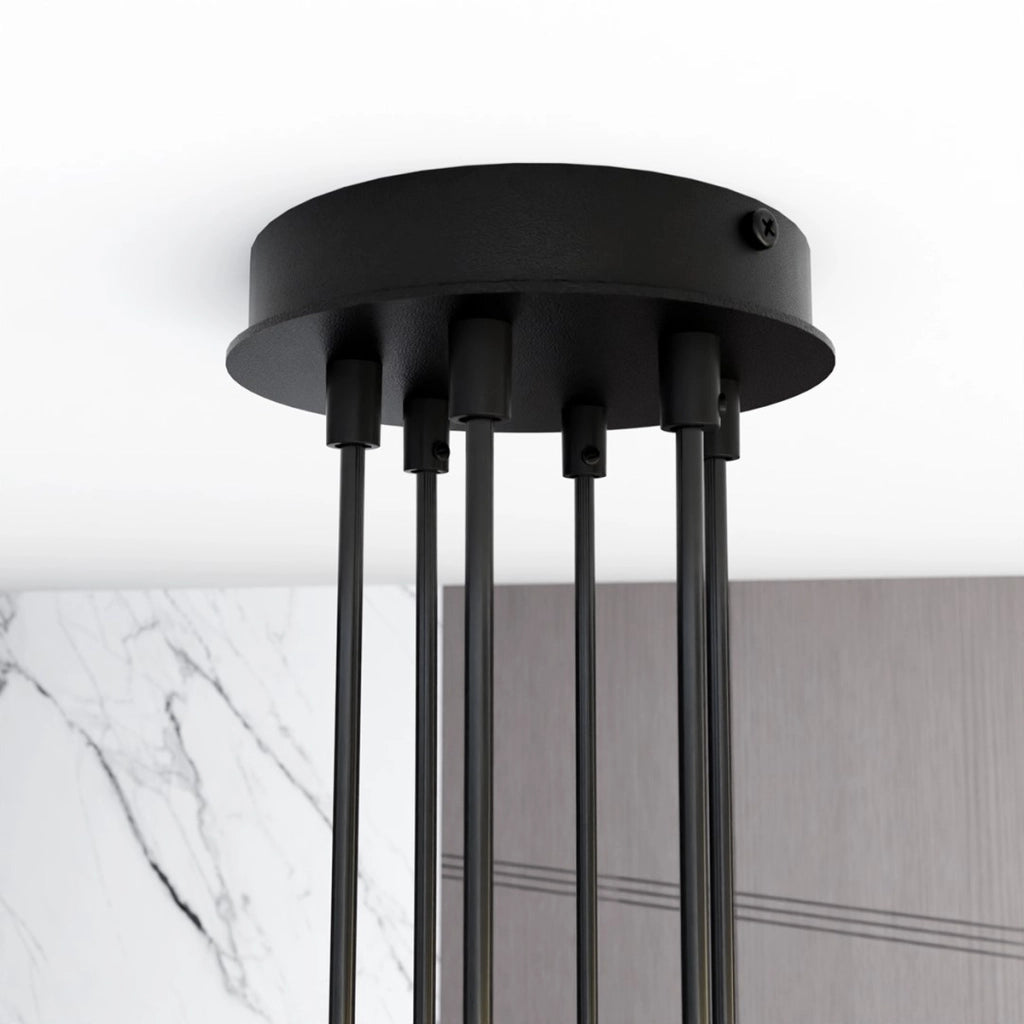 Lampada a sospensione Modus in acciaio verniciato nero