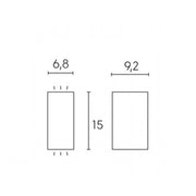 Applique Da Esterno Moderna Bobo Alluminio E Vetro Cromo 2 Luci Gu10