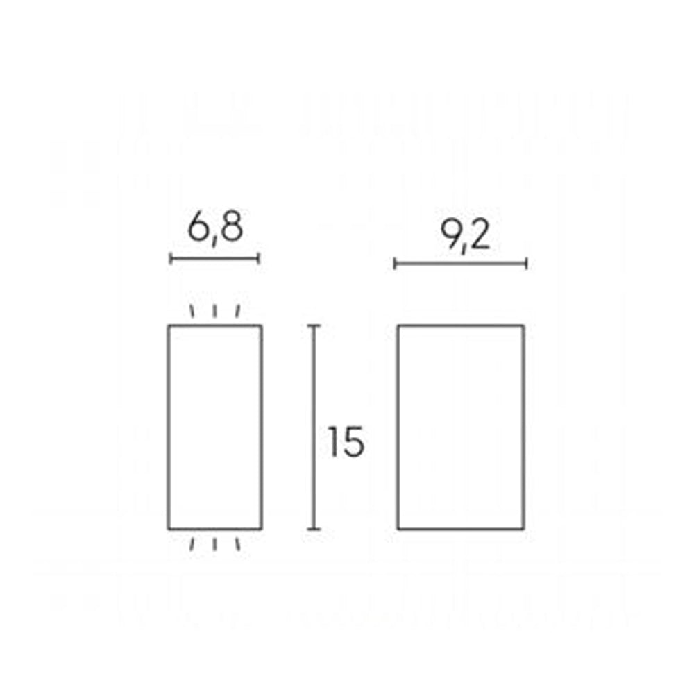 Applique Da Esterno Moderna Bobo Alluminio E Vetro Cromo 2 Luci Gu10
