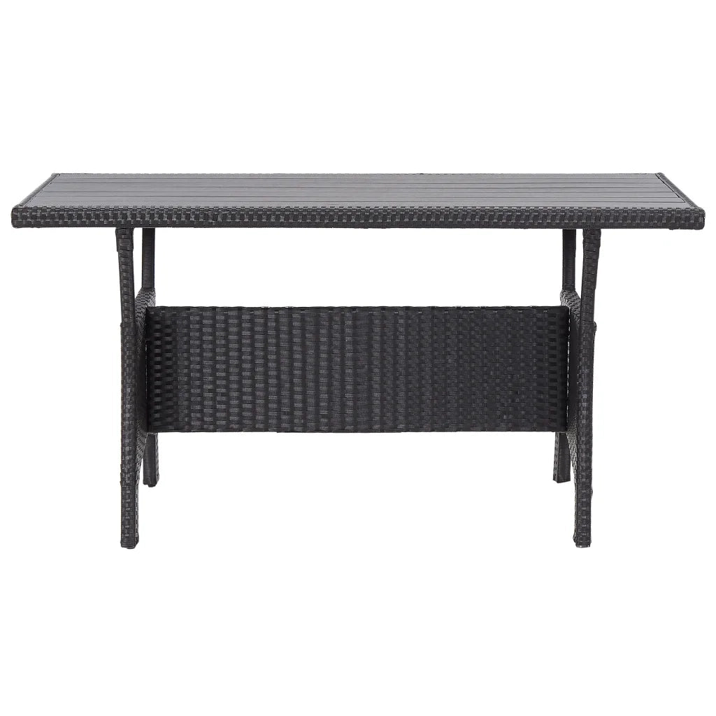Tavolo da Giardino Nero 120x70x66 cm in Polyrattan 316585