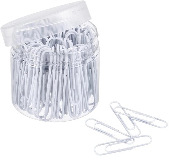 Clip per carta 100 pezzi - 50mm Acciaio inossidabile - Verniciato vinile - Articoli per ufficio - Organizzazione domestica - Disegni divertenti - Articoli per ufficio