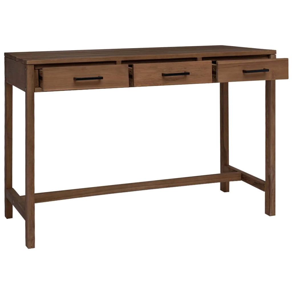 Scrivania con Cassetti Naturale Legno di teak solido 42026904
