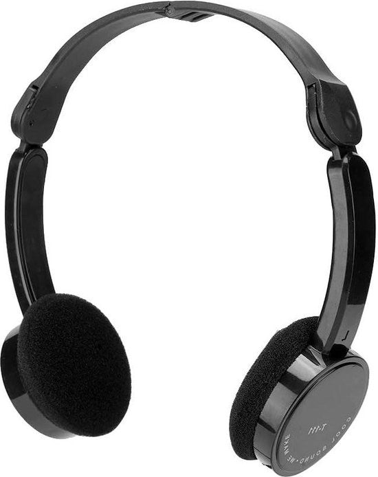 Cuffia per smartphone con cavo rimovibile per evitare intrecci, headset pieghevole per smartphone nero - alta qualità.