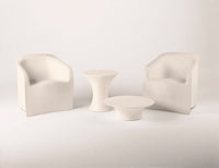 Tavolino da Giardino Componibile Ø37x47 cm in Resina Arkema Olimpo Dove Gray