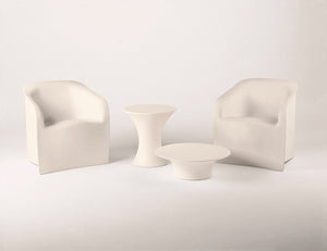 Tavolino da Giardino Componibile Ø37x47 cm in Resina Arkema Olimpo Dove Gray