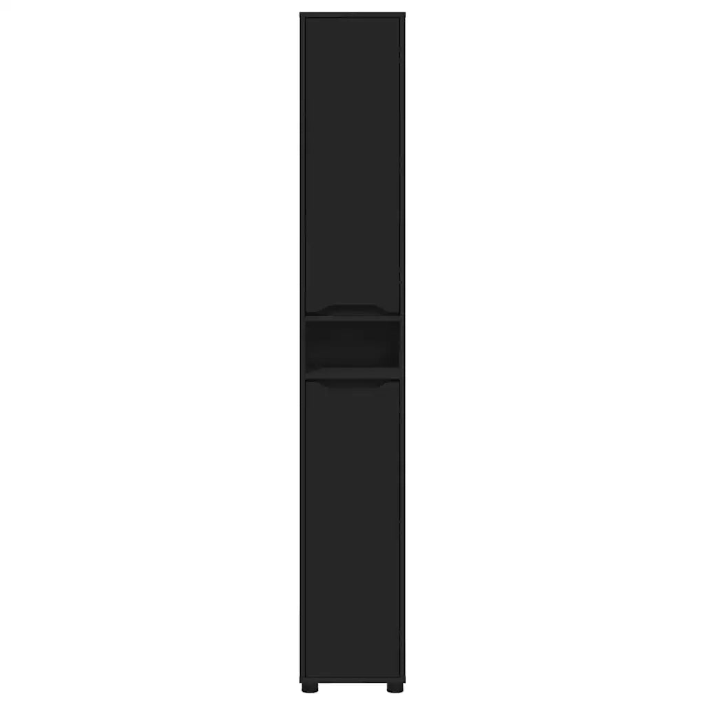 Mobile da Bagno Nero 30,5 x 30 x 195 cm Legno multistrato 888758