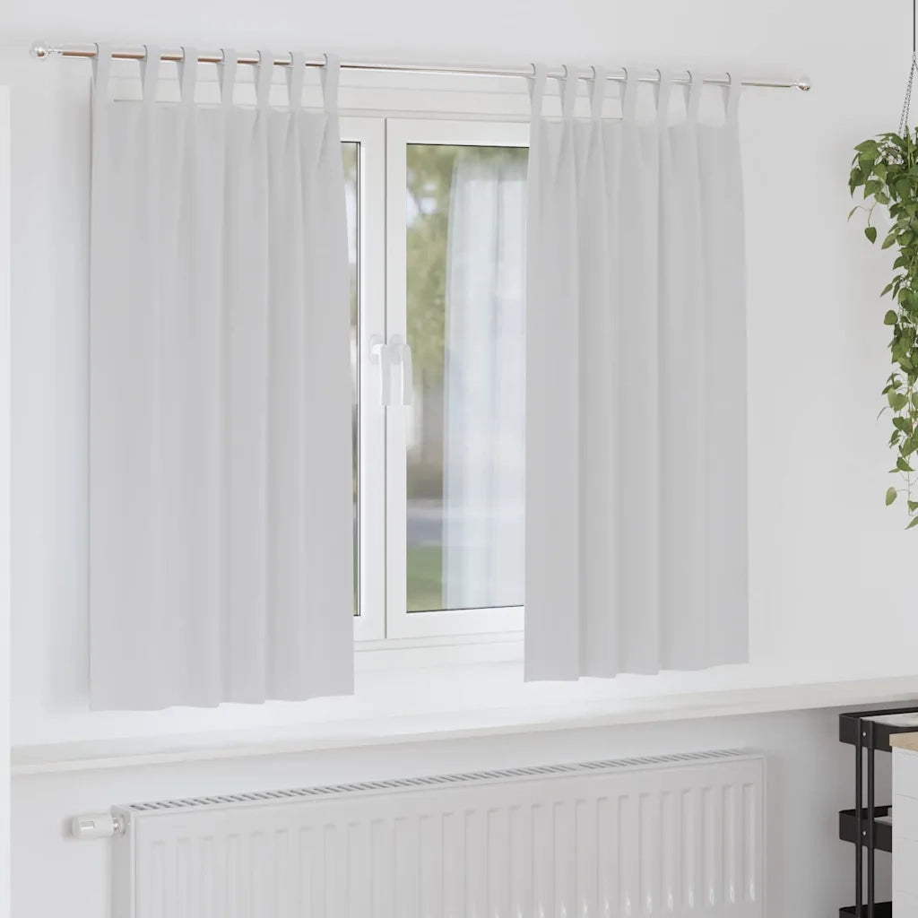 Tende Blackout con Anelli 2 pcs Grigio Chiaro 175 x 140 cm 4107569