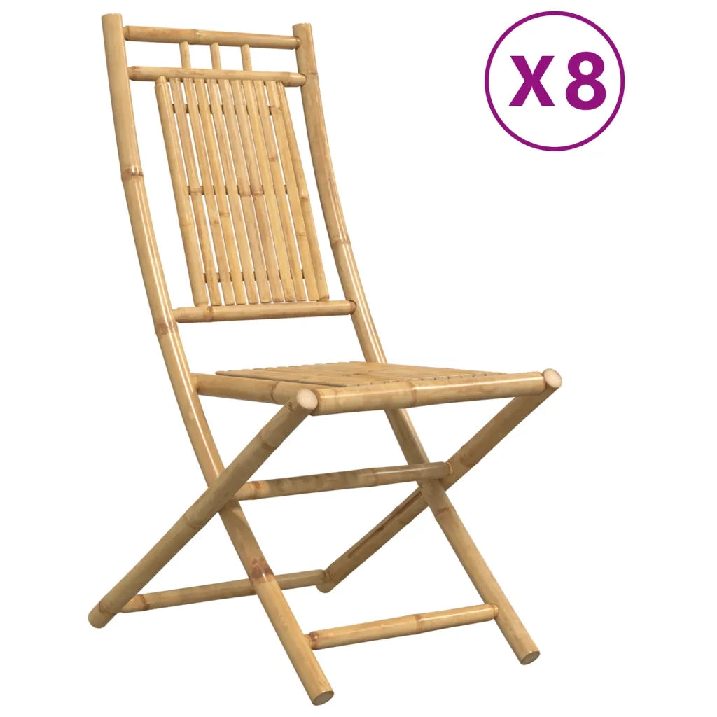 Sedie da Giardino Pieghevoli 8 pz 46x66x99 cm in BambÃ¹