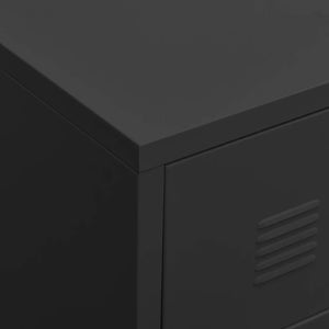 Mobile TV Industriale Nero 105x35x42 cm in Metallo 339618