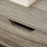 Set Di 2 Comodini Da Parete Comodini Da Notte Sospesi Cassetto Piano Aspetto Legno Dim. 40L x 30l x 19.5A cm- Grigio