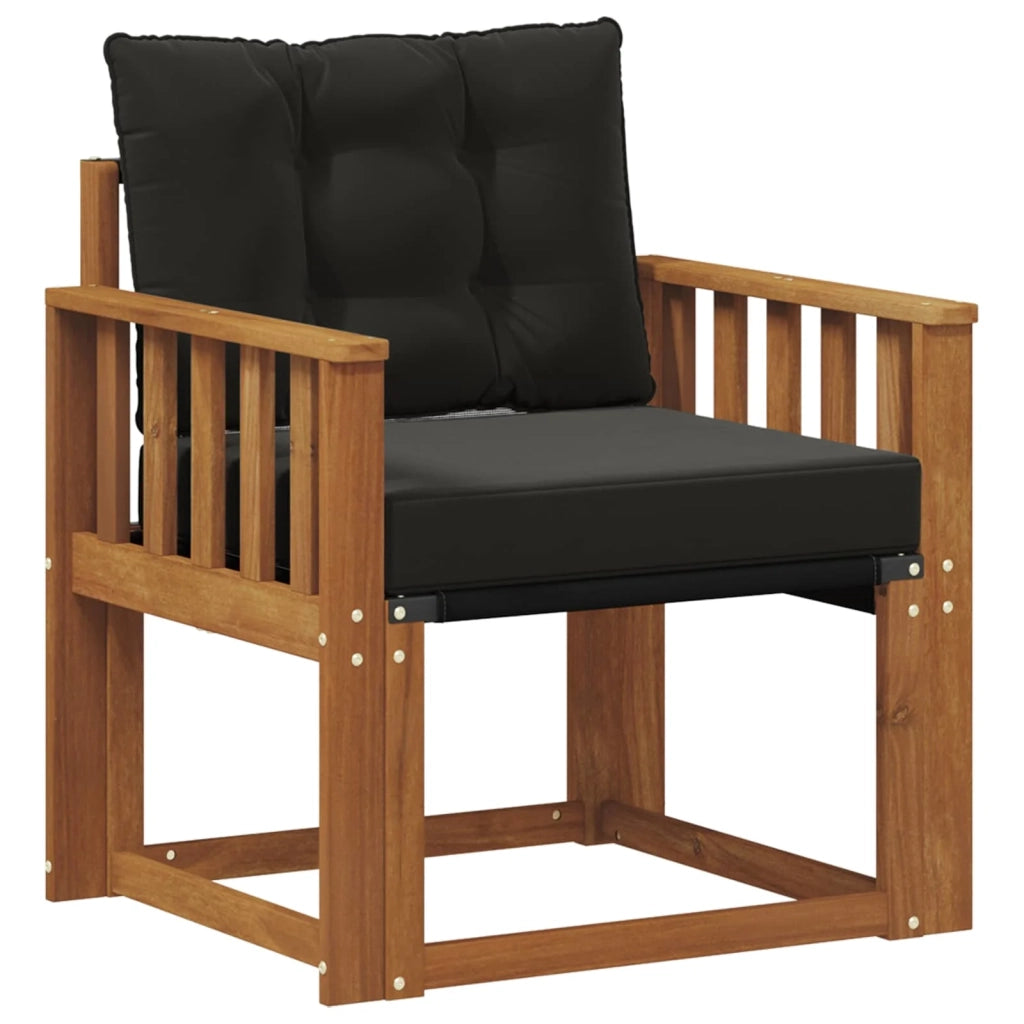 2 Pezzo Divano da esterno-Divano da Giardino-Sofa da giardino Legno di Acacia Massello Naturale 988759
