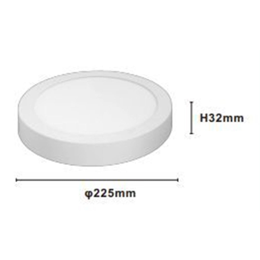 Trade Shop - Plafoniere Led 18w Luce 3000k-6500k Tondo Soffitto Parete Interruttore 1980lm 00144 -