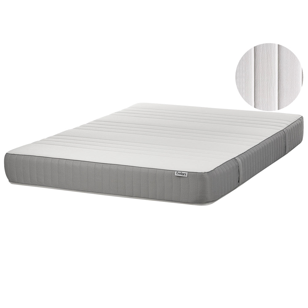 Materasso in schiuma di lattice duro e compatto sfoderabile Imbottitura 140 x 200 cm bianco camera da letto