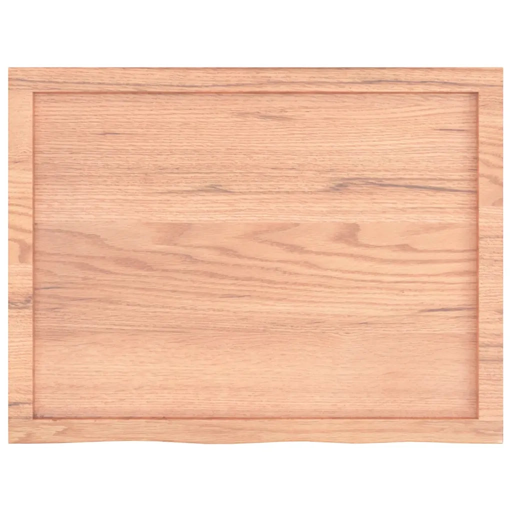 Ripiano Muro Marrone 80x60x(2-6) cm Massello Rovere Trattato 363673