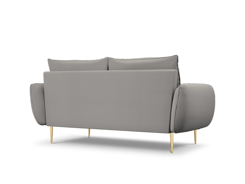 Cosmopolitan Design - Divano "Vienna" 2 posti in bouclé grigio 