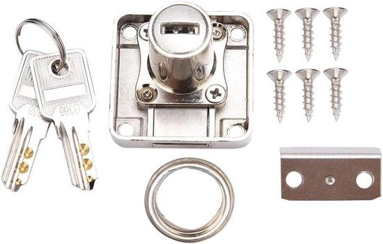 Chiusura per Mobili Zinklegering con Chiavi Duratura Sostenibile Rimpiazzo Sicuro per Vetrina e Ambiente Domestico 32MM