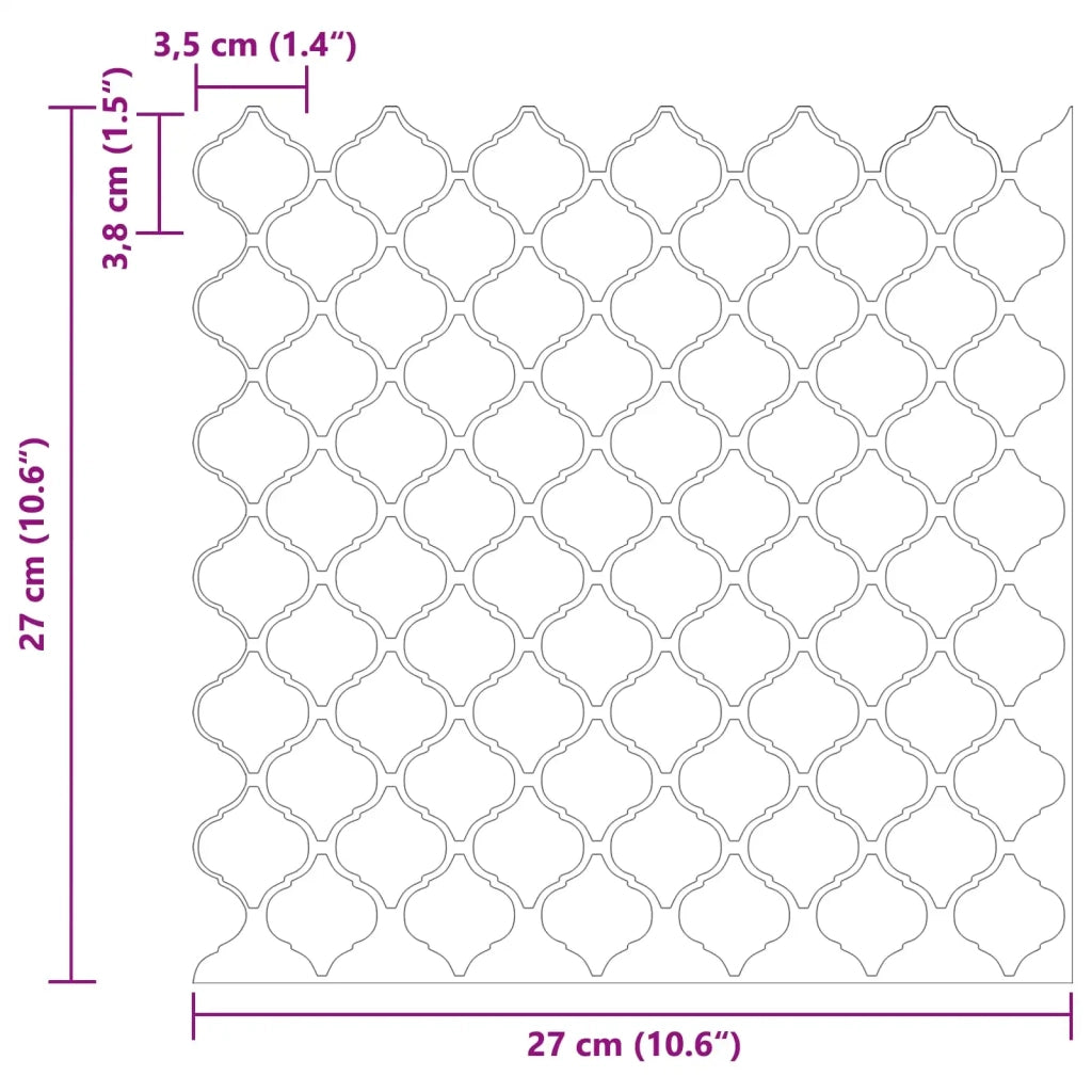 Piastrella Lanturn 10 pz Blu Verde 27 x 27 cm CFW9311031