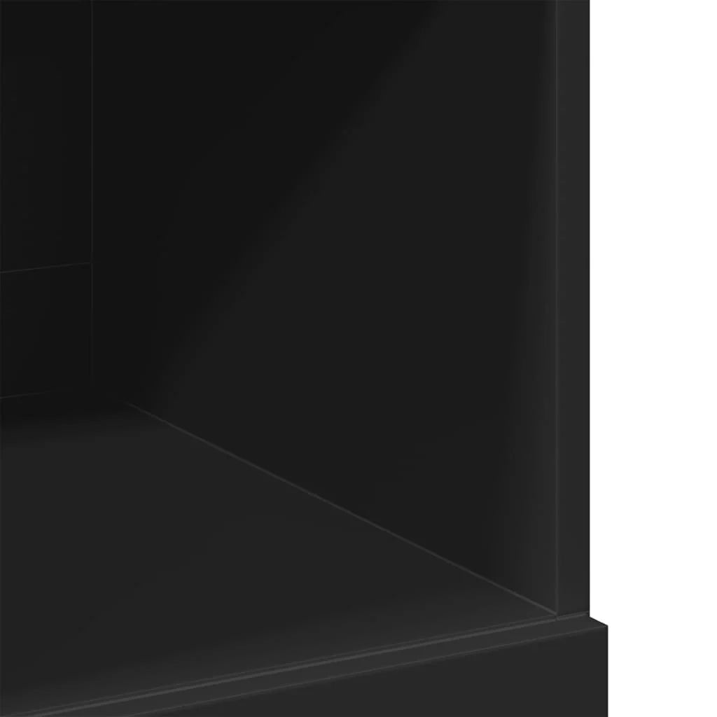 Buffet credenza cassettiera mobiletto mobile contenitore organizer per cucina soggiorno salotto alto 80 x 42,5 x 124 cm legno ingegnerizzato nero 02_0035133