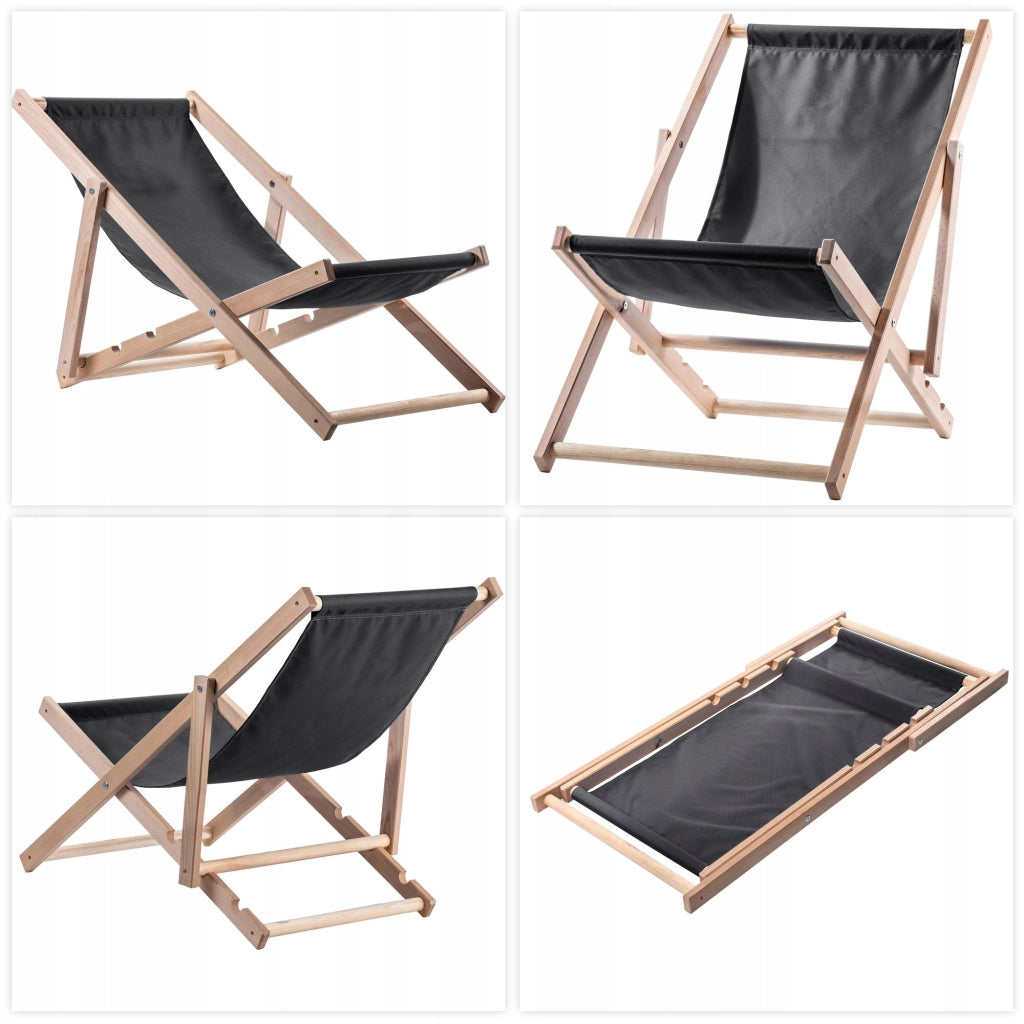 KADAX Sedia a sdraio da giardino/spiaggia in legno pieghevole, lucida, di alta qualità, prodotta da un produttore specializzato.