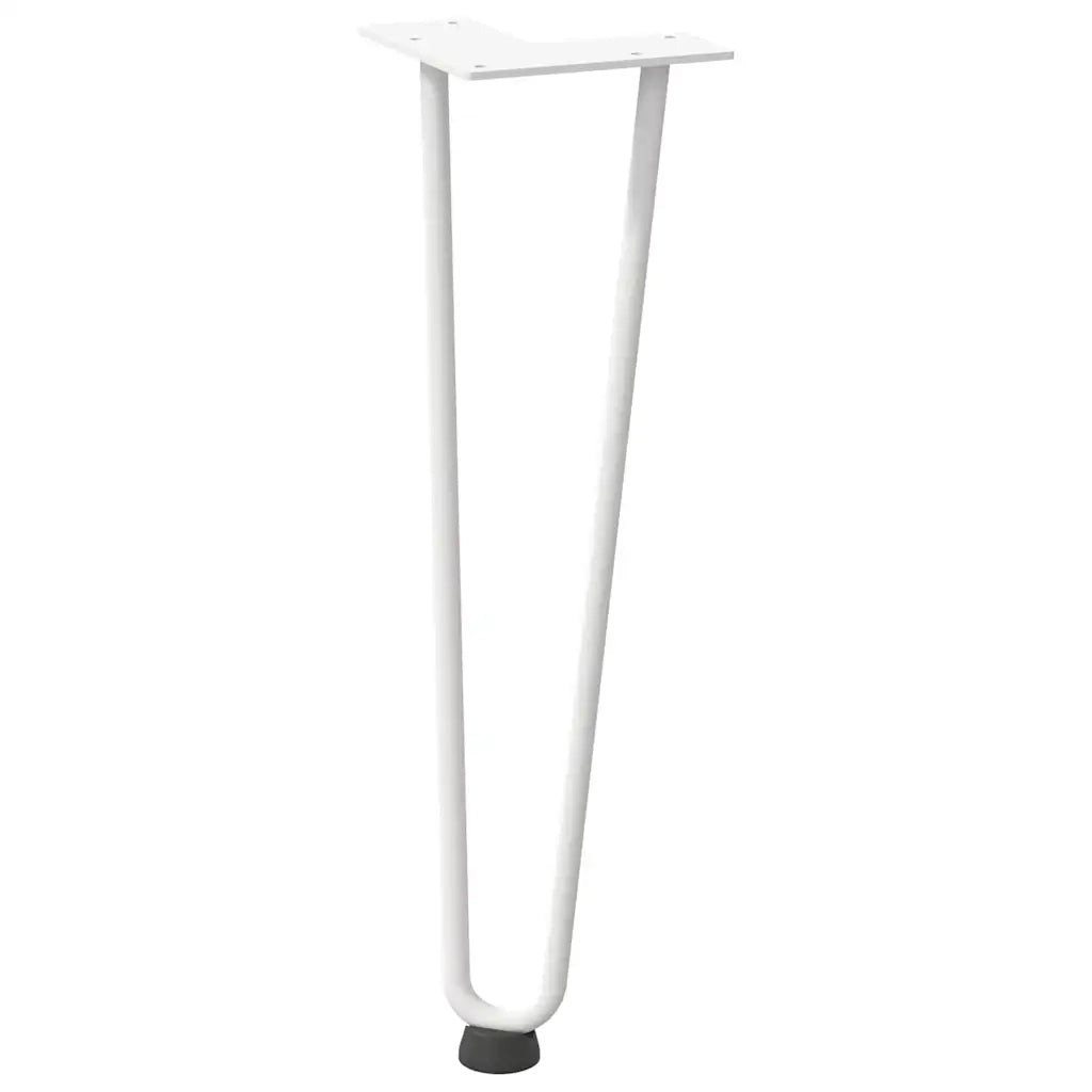 Gambe a forcina per tavolino 4 pz bianche 42 cm in acciaio massiccio 4012421