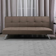 Divano click-clack Daynora marrone con funzione letto 168x83x75.5H