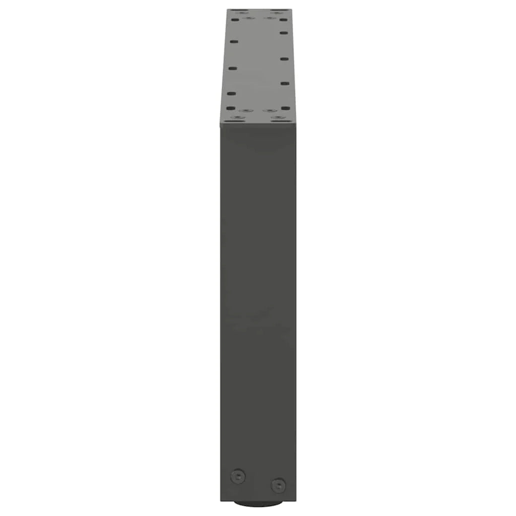Set di 2 gambe per tavolino a forma di U 70 x 30 cm stabilità regolabile design moderno in acciaio antracite 02_0057386