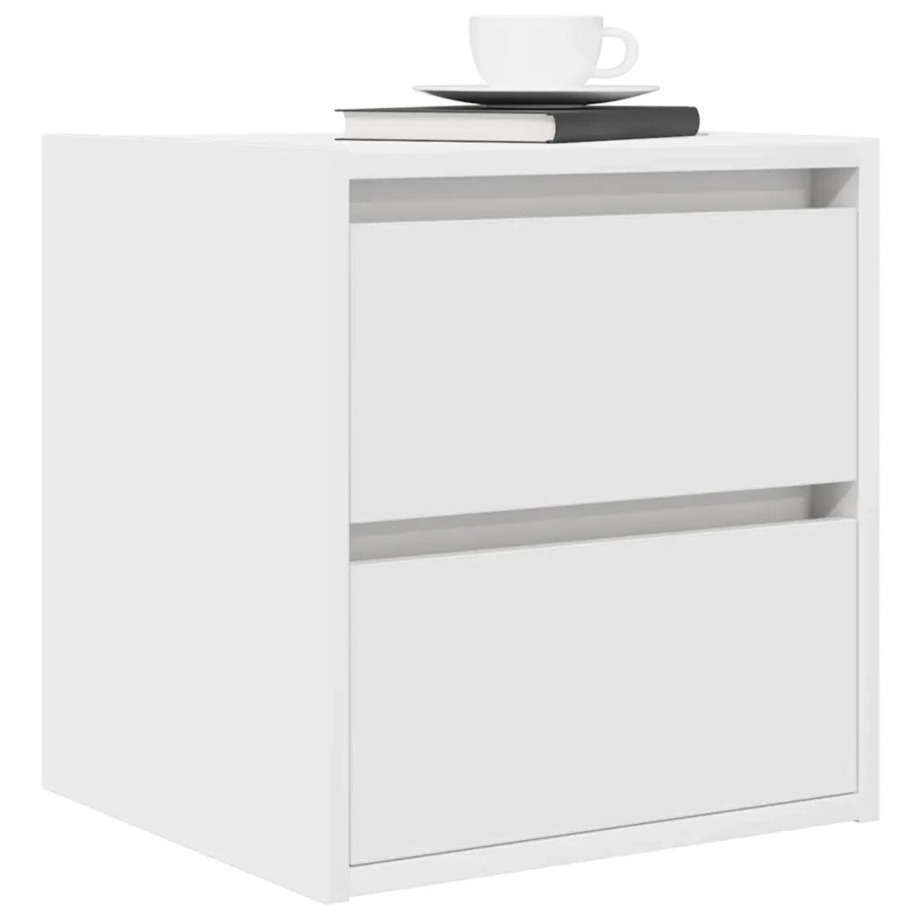 Comodini a Muro 2 pz Bianchi 38x34x40 cm