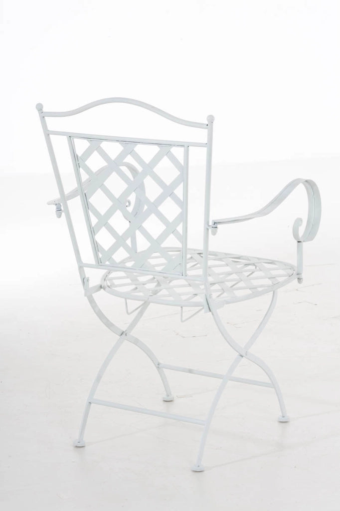Sedia Outdoor in Ferro Adara bianco