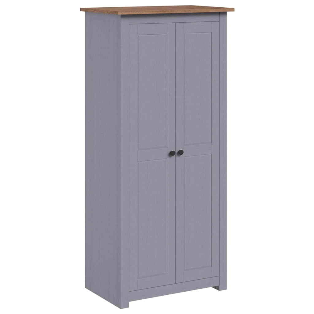 Armadio Grigio 80x50x171,5 cm Legno Massello Pino Panama Rangecod mxl 73448