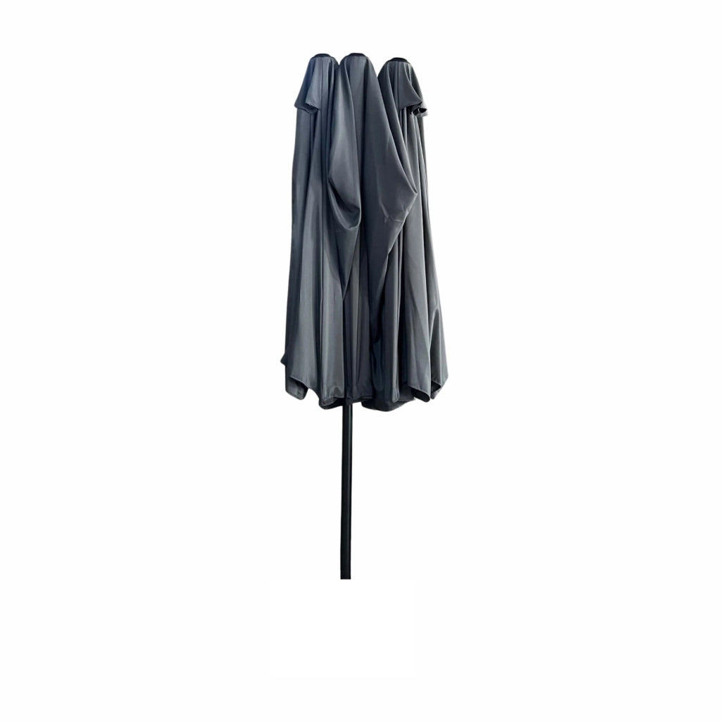 Ombrellone doppio da giardino TILIA grigio scuro peso 12,3 kg dimensioni 460x270x245 cm
