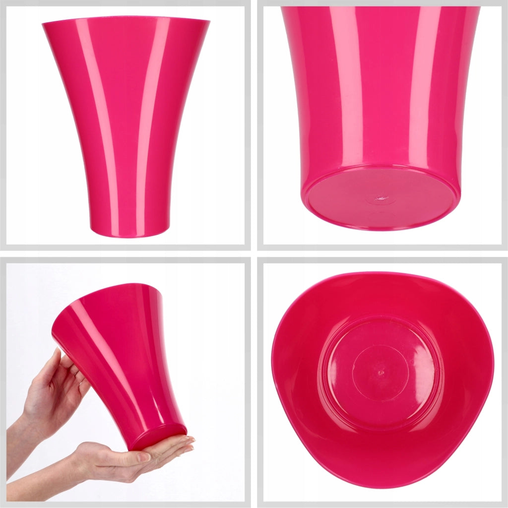 KADAX Copertura per vaso da fiori e piante, supporto per fiori in plastica rosa, 16,5 cm